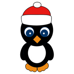 Illustration of Penguin Isolated on White Background.
