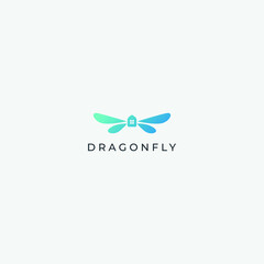 dragonfly logo minimalist simple home and modern