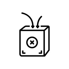 Black line icon for nobody