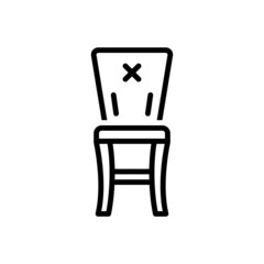 Fototapeta premium Black line icon for nobody