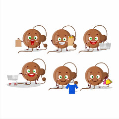 A Rich firecracker ball mascot design style going shopping