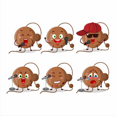 A Cute Cartoon design concept of firecracker ball singing a famous song