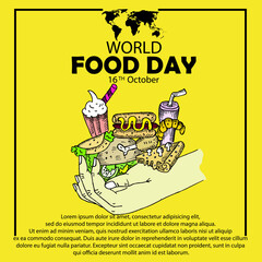 World Food Day, poster and banner vector