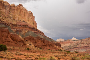 on the road Scenic Byway in Capitol Reef National Park in United States of America