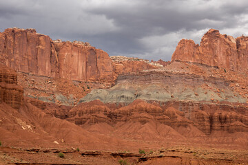 Fototapeta premium on the road Scenic Byway in Capitol Reef National Park in United States of America