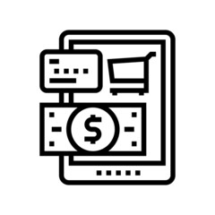 payment option line icon vector. payment option sign. isolated contour symbol black illustration