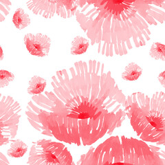 Pink graphics poppiex isolated on white background seamless pattern for all prints.