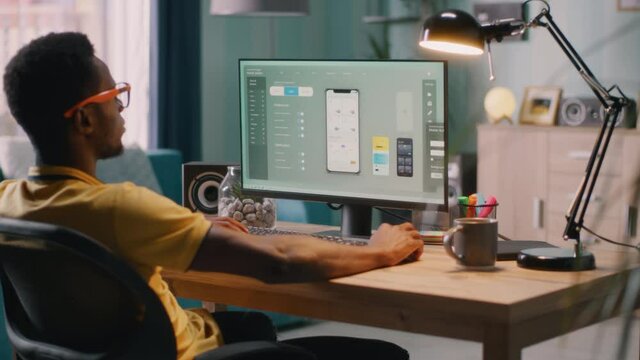 Black developer working from home