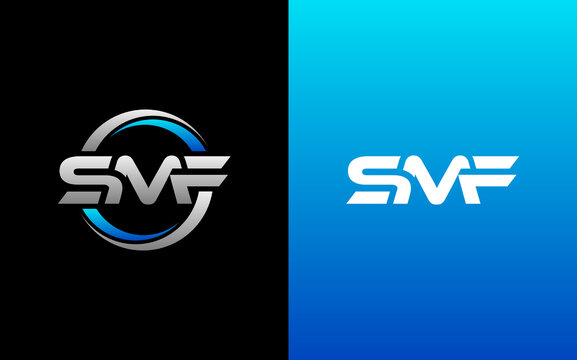 SMF Letter Initial Logo Design Template Vector Illustration