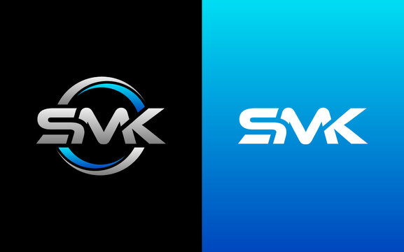 SMK Letter Initial Logo Design Template Vector Illustration