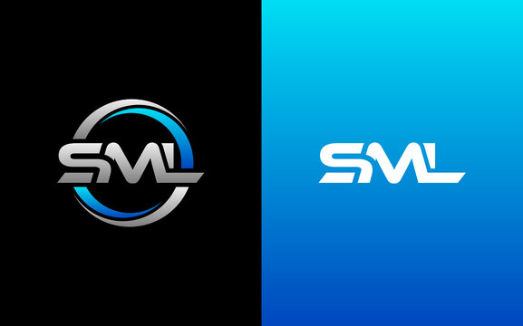 SML Letter Initial Logo Design Template Vector Illustration