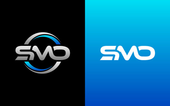 SMO Letter Initial Logo Design Template Vector Illustration