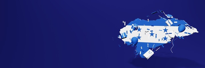 Celebration of the independence day of the state of Honduras for website covers and posting stories on social media posts