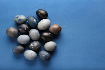 Decorated Easter eggs with place for text