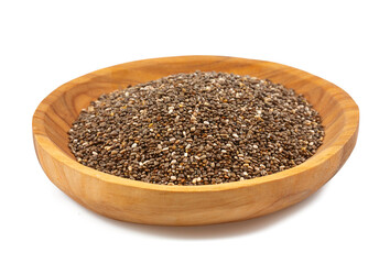 chia seeds isolated on white background