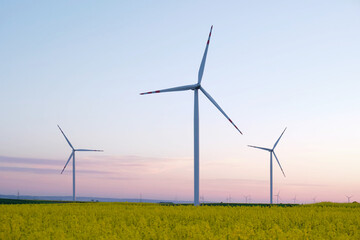 Wind turbine energy generator.  Gree energy power plant © claraveritas