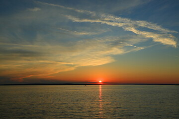 Beautiful sunset in Adriatic sea, Croatia