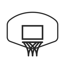 simple basketball hoop, net, and backboard