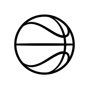 recommend clip art: basketball outline simple line drawing lineart