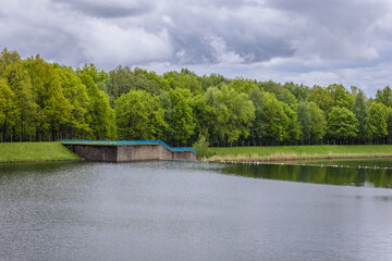 Goczalkowice Lake, artificial water reservoir in the Silesian Voivodeship of Poland