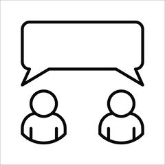 Chat, speak sign, talk icon Communication concept on white background