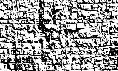 Grunge background black and white. Texture of chips, cracks, scratches, scuffs, dust, dirt. Dark monochrome surface. Old vintage vector pattern