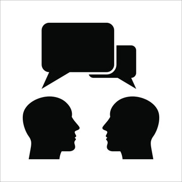 Chat, speak sign, talk icon Communication concept on white background
