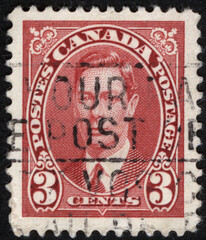 Postage stamps of the Canada. Stamp printed in the Canada. Stamp printed by Canada.
