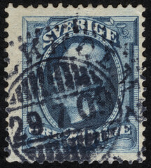 Postage stamps of the Sweden. Stamp printed in the Sweden. Stamp printed by Sweden.