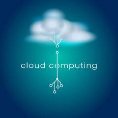 Cloud computing - internet service connected symbol