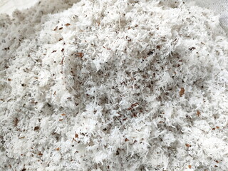 Coconut meal texture.