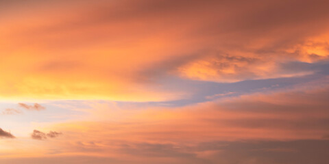 orange cloud at sunset summer nature background