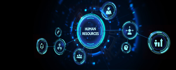 Human Resources HR management concept. 3d illustration