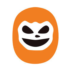 Number 0 mad character, Halloween monster doodle clip art