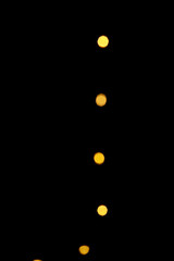 Blurred light bokeh on black