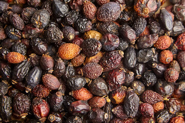 Dried rose hips herbal tea