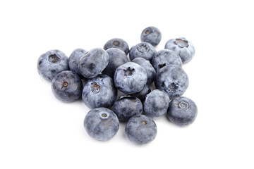 Heap of blueberry sweet blue berries isolated on white
