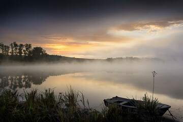 sunrise over the lake