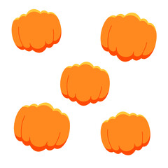 Illustration on theme big colored pattern Halloween, seamless orange pumpkin. Seamless pattern consisting of collection pumpkin, accessory at Halloween. Rare pattern Halloween from seamless pumpkin.

