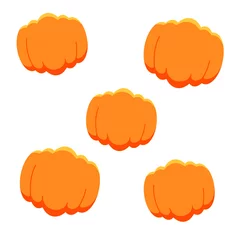 Keuken spatwand met foto Illustration on theme big colored pattern Halloween, seamless orange pumpkin. Seamless pattern consisting of collection pumpkin, accessory at Halloween. Rare pattern Halloween from seamless pumpkin.  © Lioner