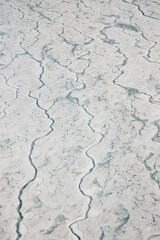 sea ice with a white-blue pattern