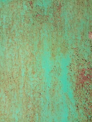 turquoise, green paint old cracked background, wall background
