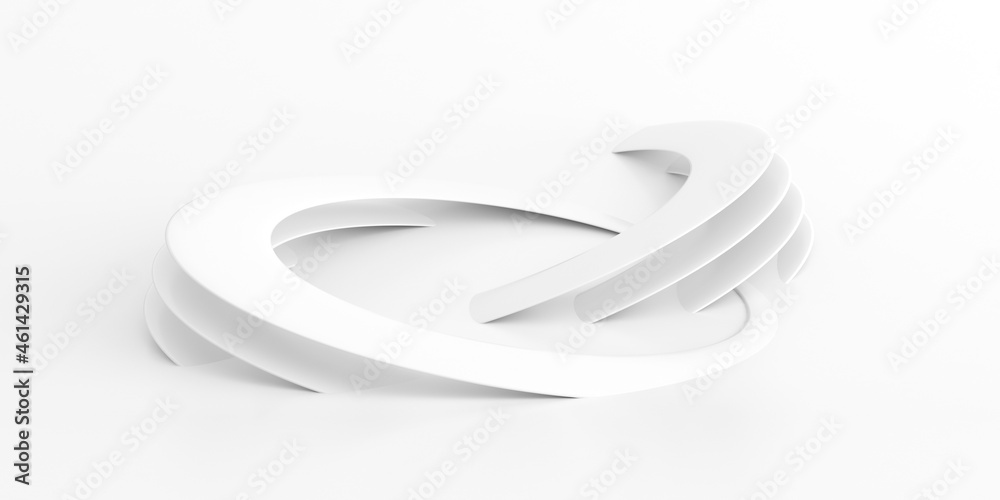 Aufkleber abstract of white lines background, minimal dynamic shape, 3d rendering.