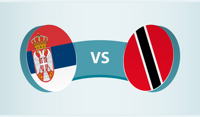 Serbia versus Trinidad and Tobago, team sports competition concept.