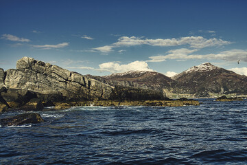 fishing in norway, selje. A paradise for fishing vacations. enjoy the breathtaking landscape by boat.