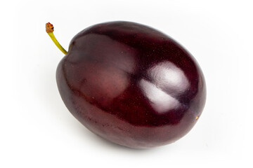 Plum isolated on white background. Plum fruit