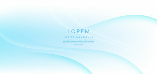 Abstract wave trendy geometric abstract background with white and blue gradient.