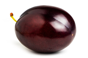 Plum isolated on white background. Plum fruit