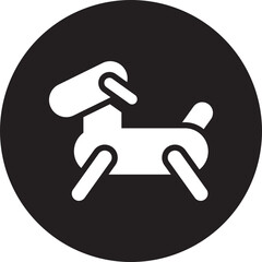 balloon dog glyph icon