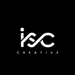 ISC Letter Initial Logo Design Template Vector Illustration - obrazy, fototapety, plakaty